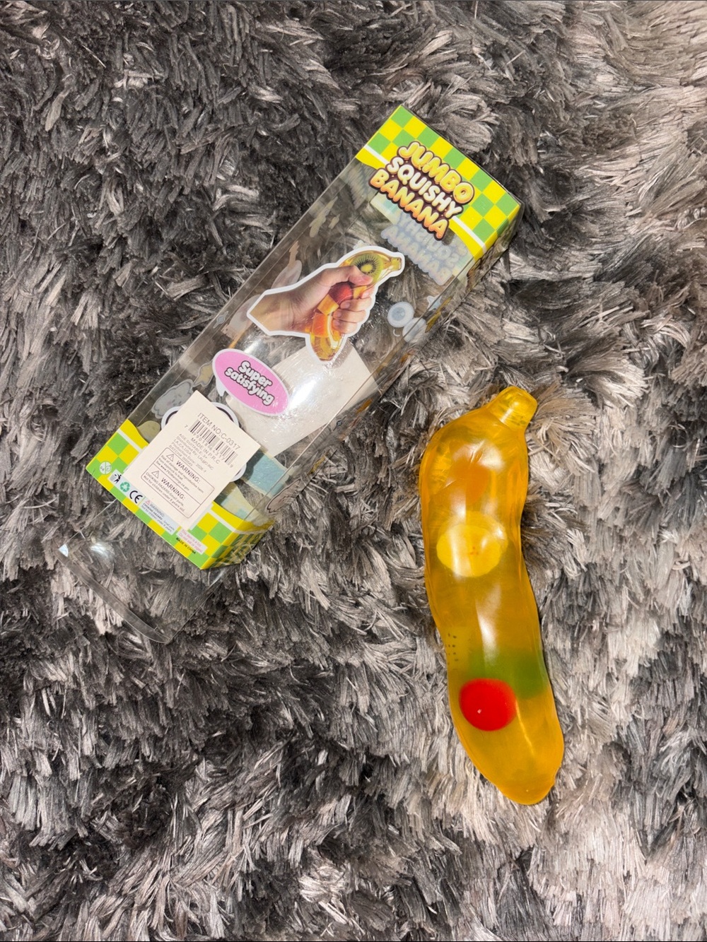 Jumbo Squishy Banana Stress Toy - Yellow
